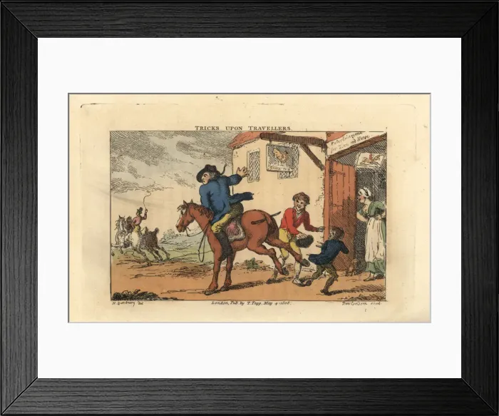 Framed Print : Regency gentleman on a bucking horse Framed Print : Regency gentleman on a bucking horse