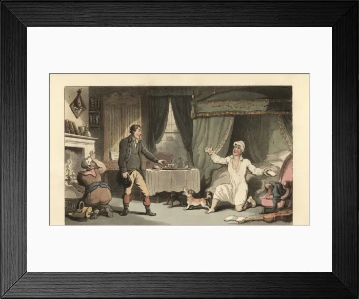 Framed Print : English gentleman receiving a letter from his family Framed Print : English gentleman receiving a letter from his family