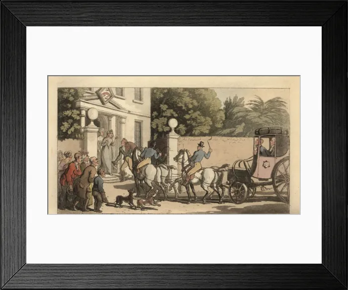 Framed Print : Young English gentleman arriving back home after Framed Print : Young English gentleman arriving back home after