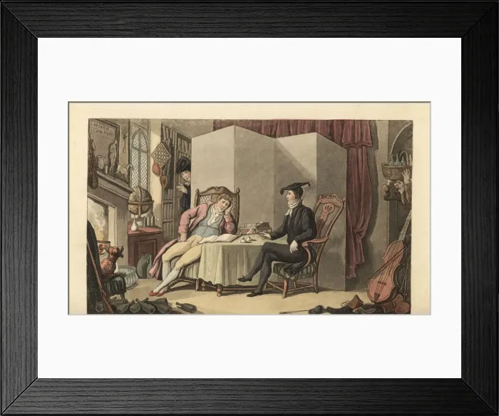 Framed Print : Young gentleman in his rooms at university Framed Print : Young gentleman in his rooms at university