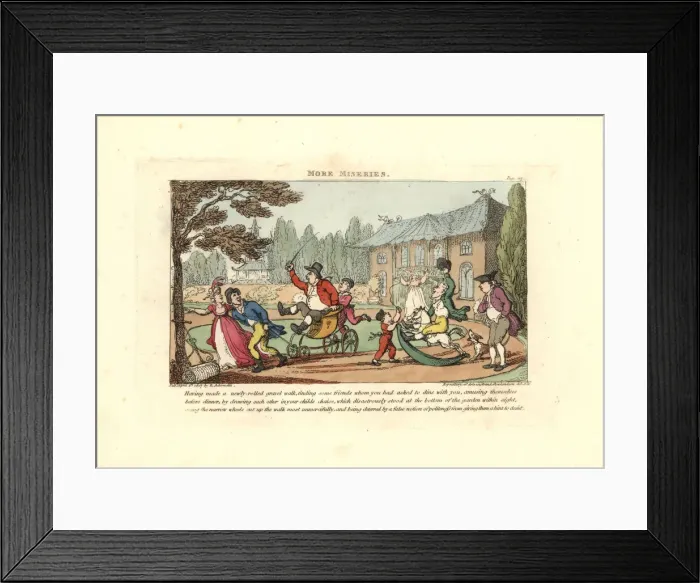 Framed Print : Children playing on carts cutting up a newly-rolled Framed Print : Children playing on carts cutting up a newly-rolled