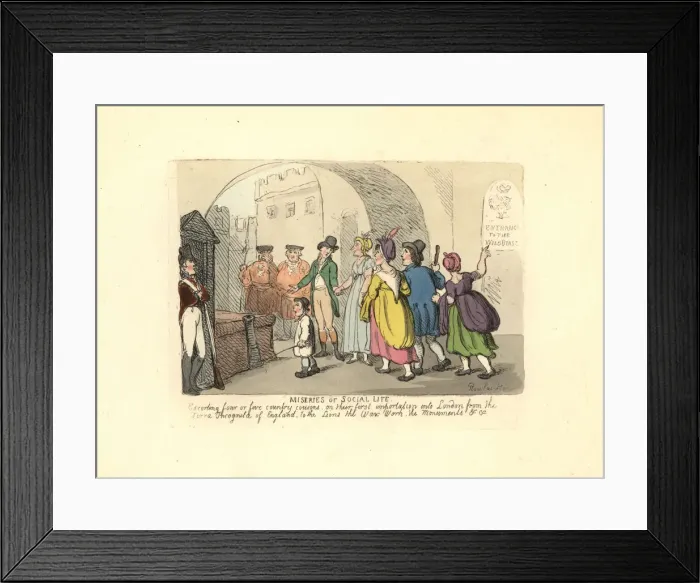 Framed Print : Gentleman escorting country cousins on their first Framed Print : Gentleman escorting country cousins on their first