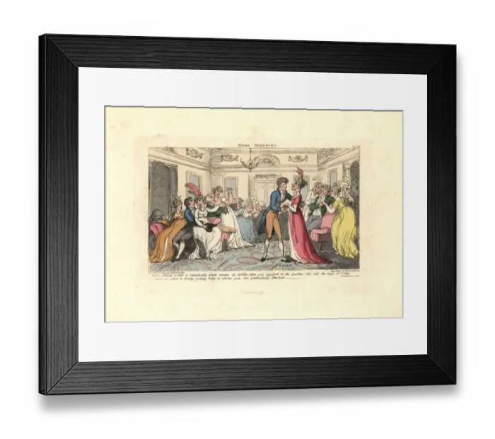 Framed Print : Man forced to kiss an ugly woman at a dance party Framed Print : Man forced to kiss an ugly woman at a dance party
