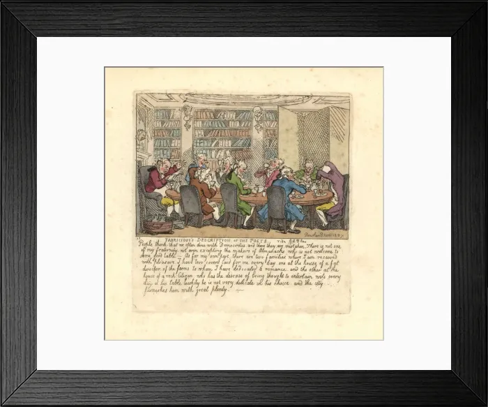Framed Print : A group of writers dining at the house of a rich citizen Framed Print : A group of writers dining at the house of a rich citizen