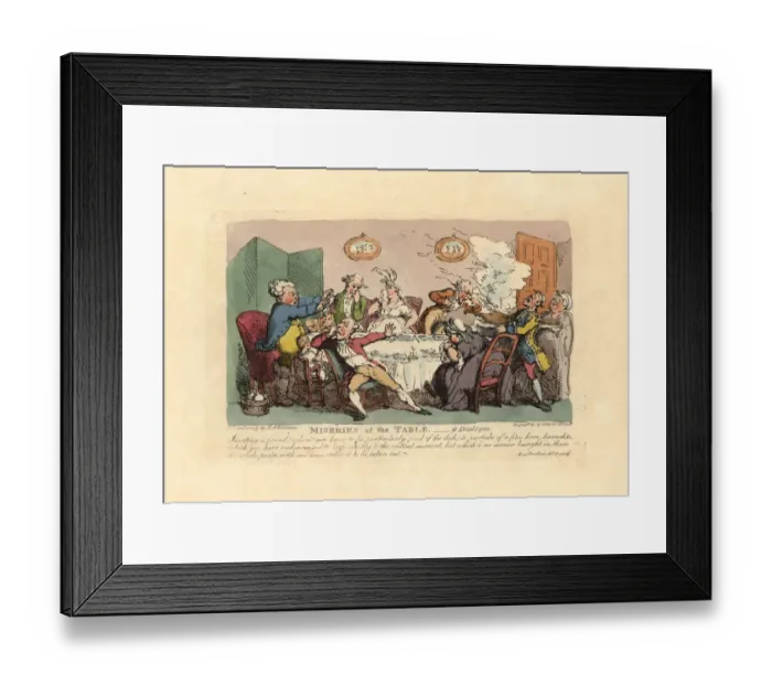 Framed Print : A dinner party ruined by the arrival of a stinking game dish