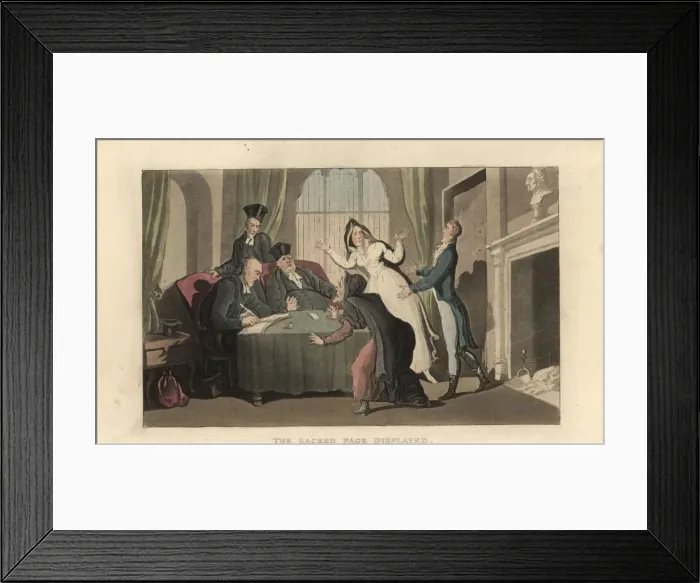 Framed Print : English gentleman on trial in a religious tribunal Framed Print : English gentleman on trial in a religious tribunal