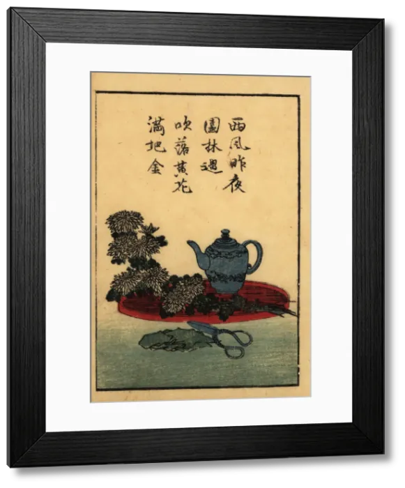 Framed Print : Items for Japanese flower arrangement, ikebana Framed Print : Items for Japanese flower arrangement, ikebana
