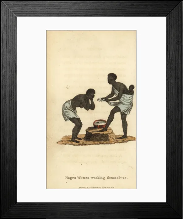 Framed Print : Women of Senegambia washing themselves, 18th century Framed Print : Women of Senegambia washing themselves, 18th century