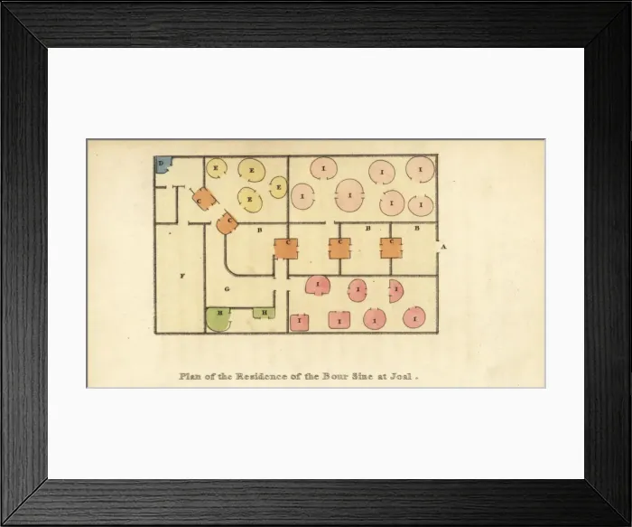 Framed Print : Plan of the King of Sines palace, Joal, Senegambia Framed Print : Plan of the King of Sines palace, Joal, Senegambia
