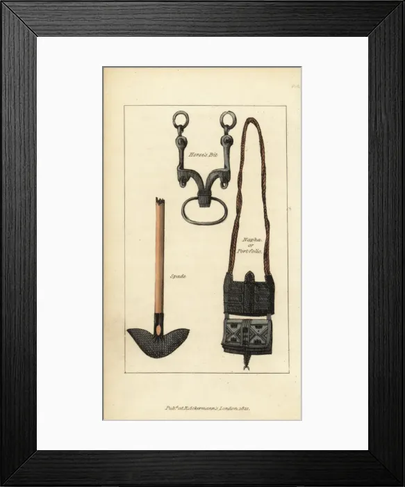 Framed Print : Metalwork and woven items from Senegambia, 18th century Framed Print : Metalwork and woven items from Senegambia, 18th century
