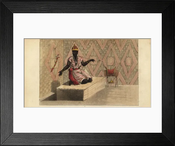 Framed Print : King Sandaineh of Saloum, Senegambia, 18th century Framed Print : King Sandaineh of Saloum, Senegambia, 18th century