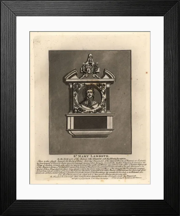 Framed Print : Grave effigy of Robert Scott, St. Mary, Lambeth Framed Print : Grave effigy of Robert Scott, St. Mary, Lambeth