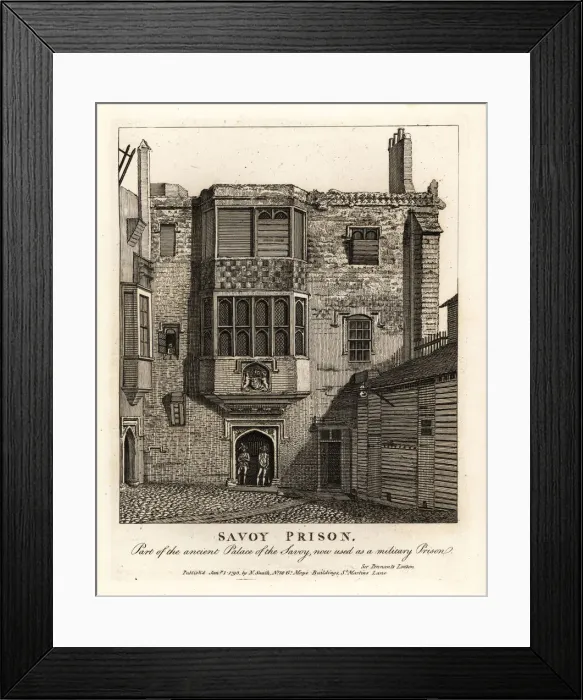 Framed Print : Savoy Prison, part of the ancient Palace of the Savoy Framed Print : Savoy Prison, part of the ancient Palace of the Savoy