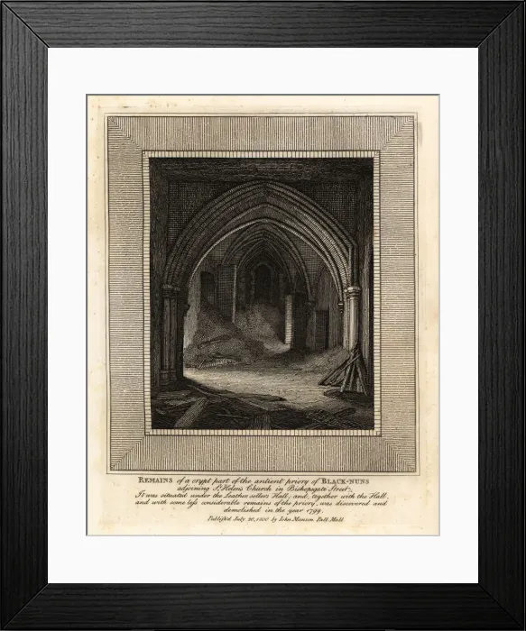 Framed Print : Crypt of the ancient priory of Black-Nuns Framed Print : Crypt of the ancient priory of Black-Nuns