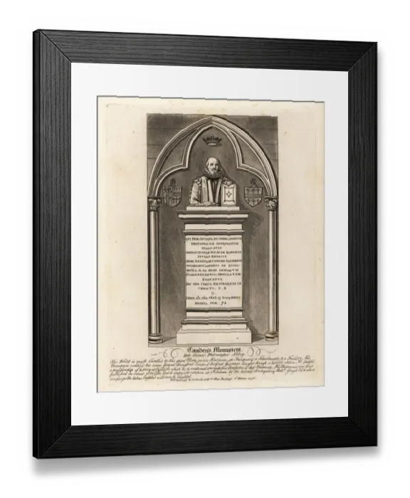 Framed Print : Grave monument to the Elizabethan herald William Camdem Framed Print : Grave monument to the Elizabethan herald William Camdem