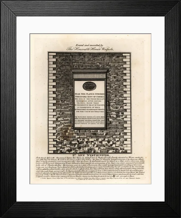 Framed Print : Grave monument of Theodore I of Corsica Framed Print : Grave monument of Theodore I of Corsica