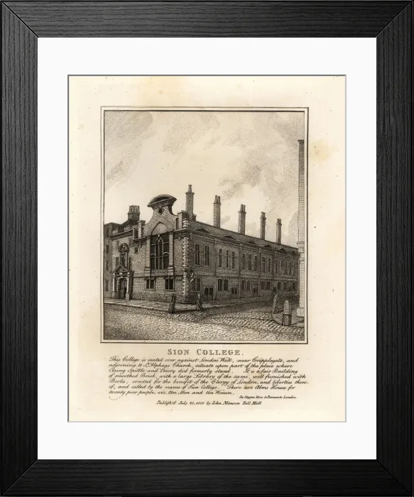 Framed Print : Sion College, at London Wall, near Cripplegate Framed Print : Sion College, at London Wall, near Cripplegate
