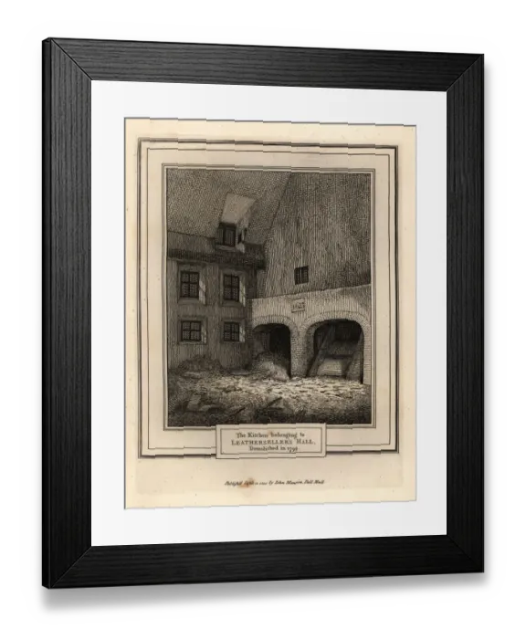 Framed Print : Kitchen of Leathersellers Hall, London Framed Print : Kitchen of Leathersellers Hall, London
