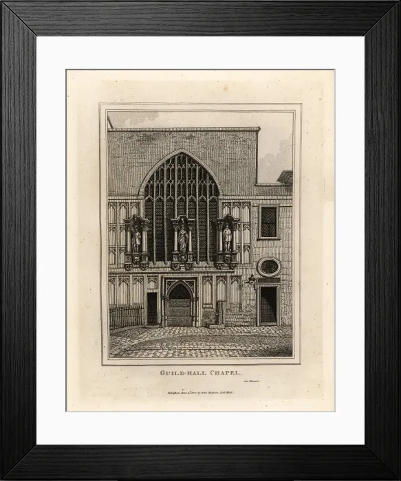 Framed Print : Guild-hall Chapel, rebuilt in 1440 Framed Print : Guild-hall Chapel, rebuilt in 1440