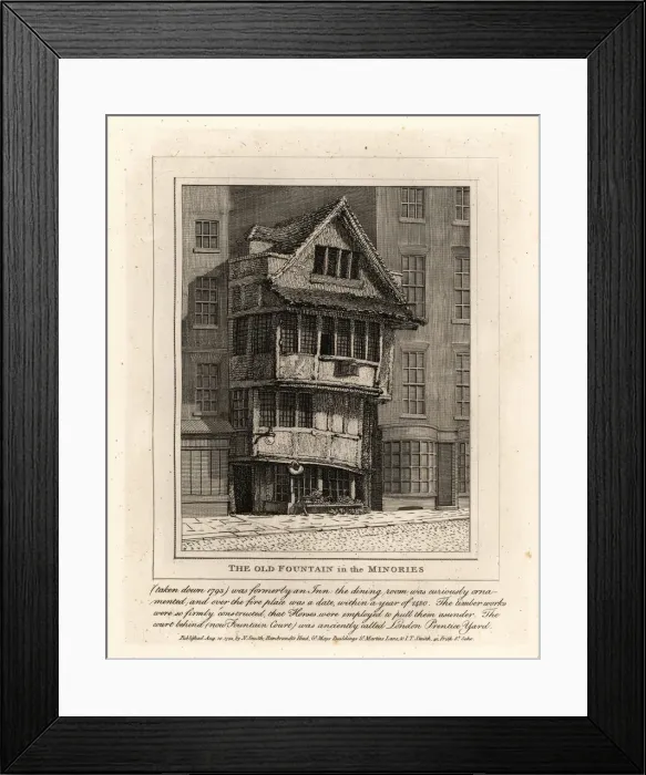 Framed Print : The Old Fountain in Minories parish, London Framed Print : The Old Fountain in Minories parish, London