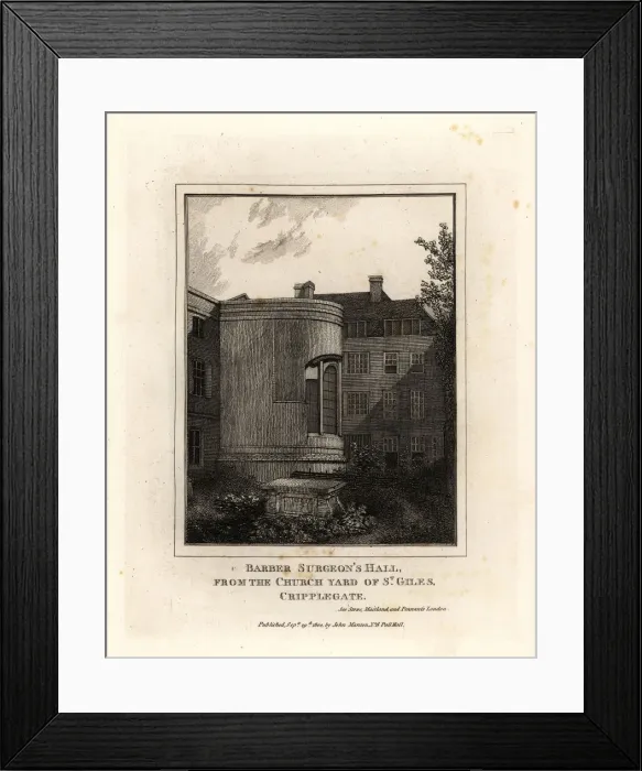 Framed Print : Barber Surgeons Hall, Monkwell Street, London Framed Print : Barber Surgeons Hall, Monkwell Street, London