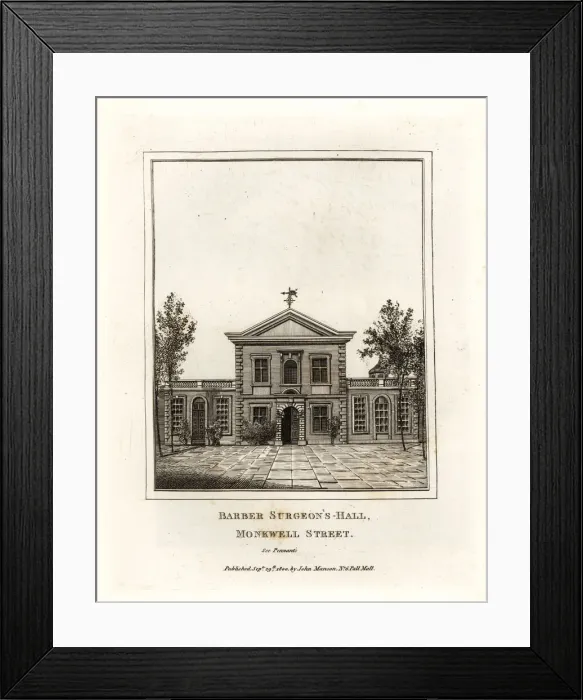 Framed Print : Barber Surgeons Hall, Monkwell Street Framed Print : Barber Surgeons Hall, Monkwell Street