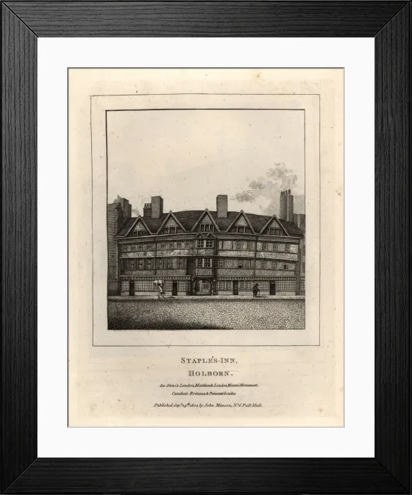 Framed Print : Staples Inn, Holborn, 1800 Framed Print : Staples Inn, Holborn, 1800