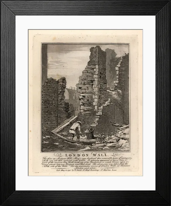 Framed Print : Ruins of the Roman London Wall Framed Print : Ruins of the Roman London Wall