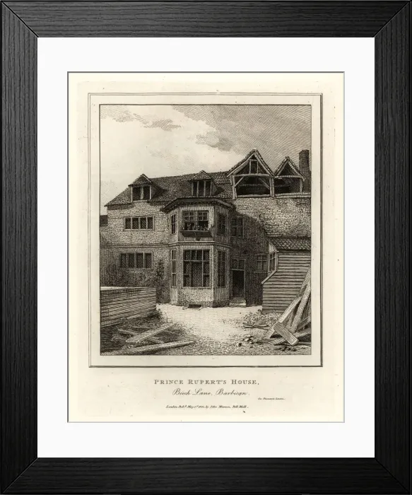 Framed Print : Prince Ruperts House, Beech Lane, Barbican Framed Print : Prince Ruperts House, Beech Lane, Barbican