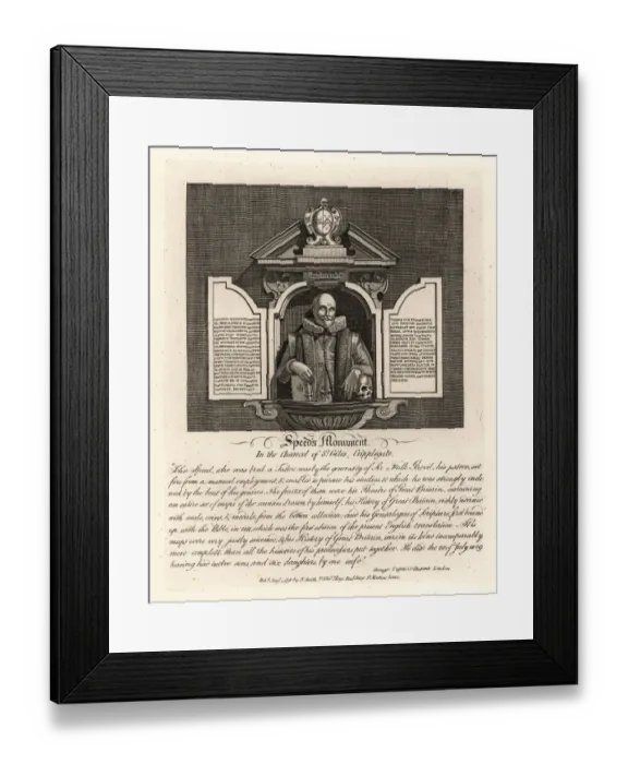 Framed Print : John Speeds monument in the chancel of St. Giles Framed Print : John Speeds monument in the chancel of St. Giles