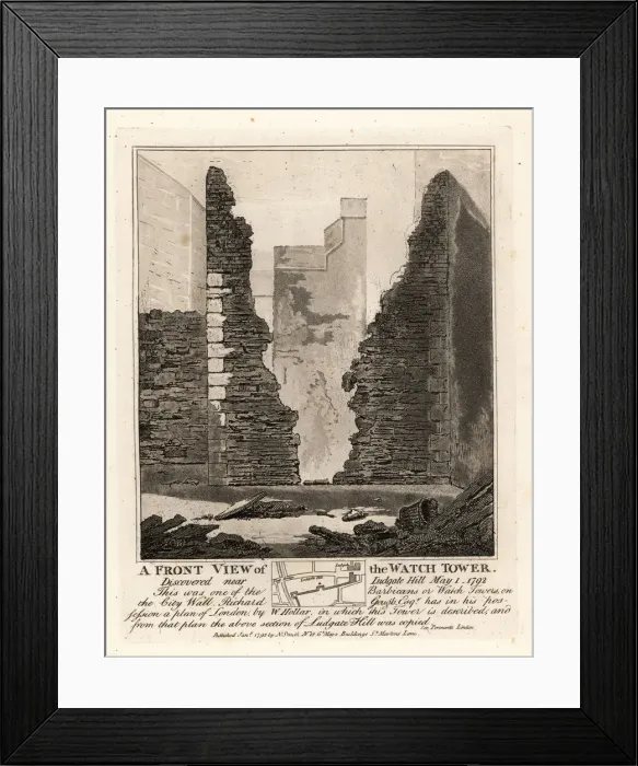 Framed Print : Watch Tower or Barbican in the City Wall, London Framed Print : Watch Tower or Barbican in the City Wall, London