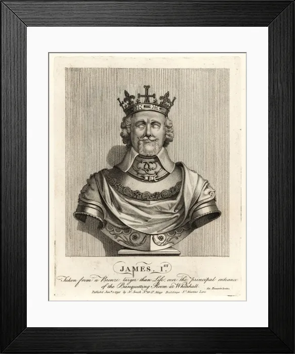 Framed Print : Bust of King James I of England Framed Print : Bust of King James I of England