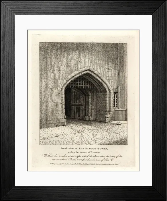 Framed Print : South view of the Bloody Tower within the Tower of London Framed Print : South view of the Bloody Tower within the Tower of London