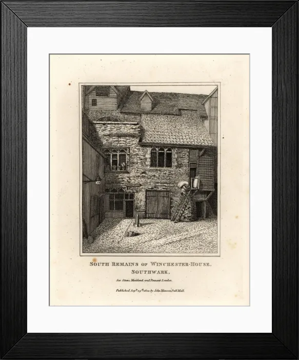 Framed Print : Remains of Winchester Palace in 1800 Framed Print : Remains of Winchester Palace in 1800