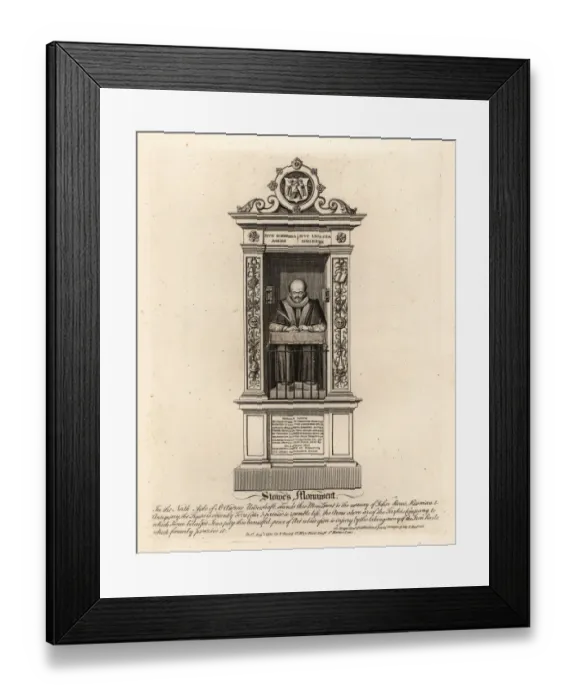 Framed Print : Monument of John Stowe, Historian and Antiquarian Framed Print : Monument of John Stowe, Historian and Antiquarian