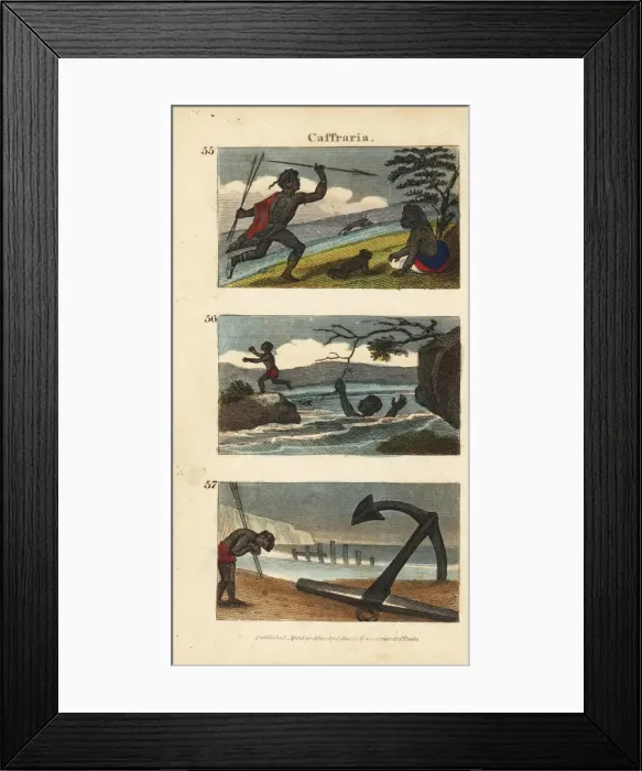 Framed Print : Scenes of the Eastern Cape (Kaffraria), South Africa, 1820 Framed Print : Scenes of the Eastern Cape (Kaffraria), South Africa, 1820