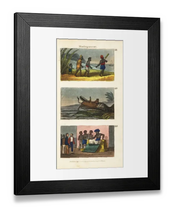 Framed Print : Scenes from Madagascar, 1820 Framed Print : Scenes from Madagascar, 1820