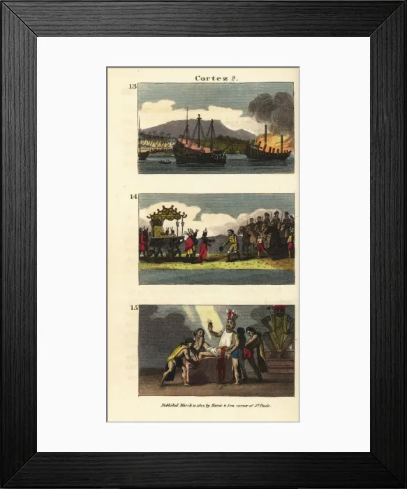 Framed Print : Hernan Cortez in Mexico Framed Print : Hernan Cortez in Mexico