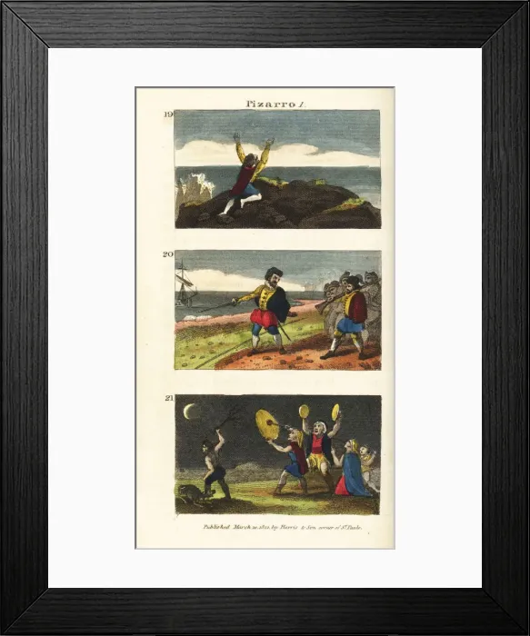 Framed Print : Balboa and Pizarro exploring Central and South America Framed Print : Balboa and Pizarro exploring Central and South America