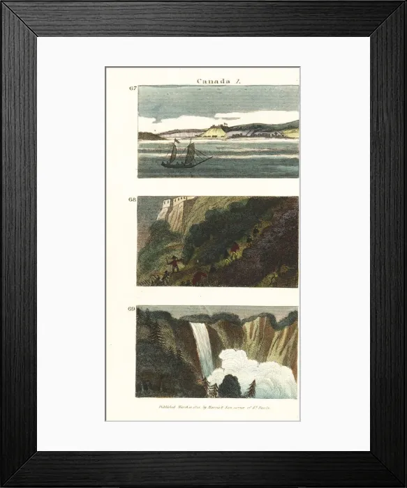 Framed Print : Views of Quebec, Canada, 18th century Framed Print : Views of Quebec, Canada, 18th century