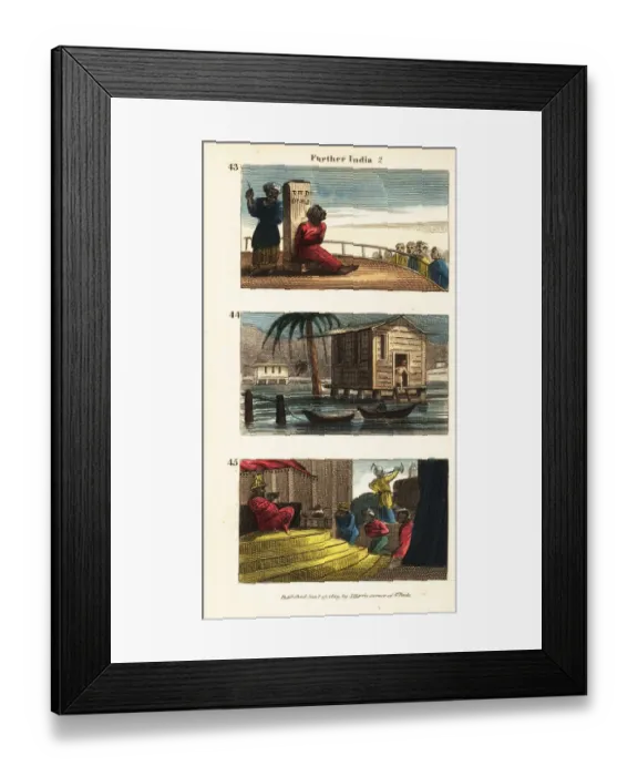 Framed Print : Historical views of Further India (Southeast Asia) Framed Print : Historical views of Further India (Southeast Asia)