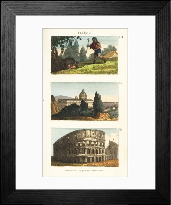 Framed Print : Historical views of Italy Framed Print : Historical views of Italy
