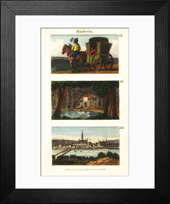 Framed Print : Historical views of Austria Framed Print : Historical views of Austria