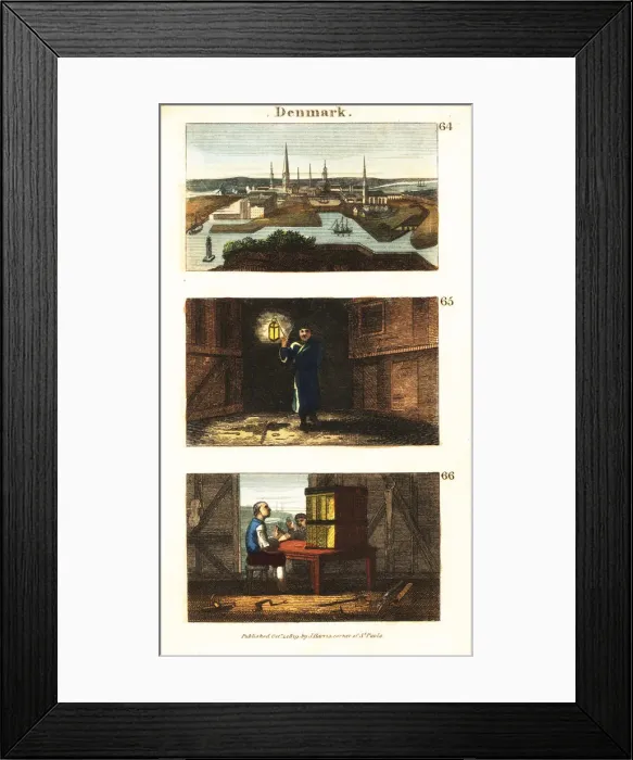 Framed Print : Historical views of Denmark Framed Print : Historical views of Denmark