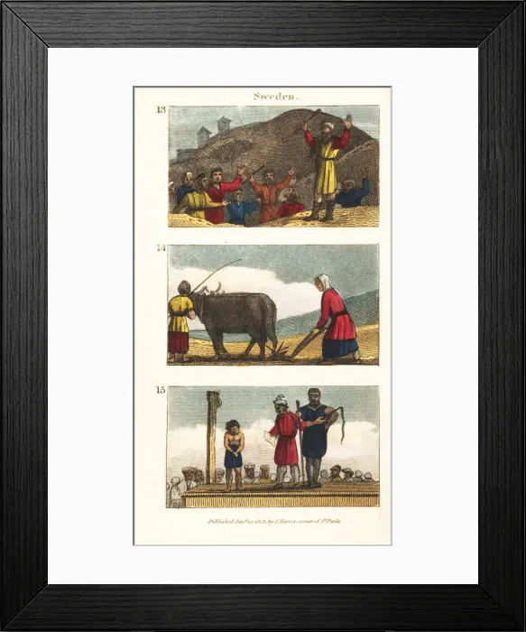 Framed Print : Historical views of Sweden Framed Print : Historical views of Sweden