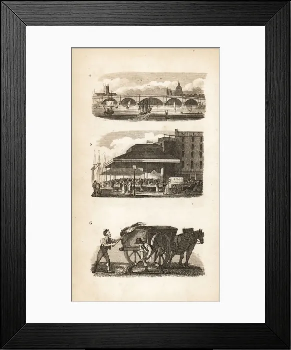 Framed Print : New London Bridge, Billingsgate and the Scavenger Framed Print : New London Bridge, Billingsgate and the Scavenger