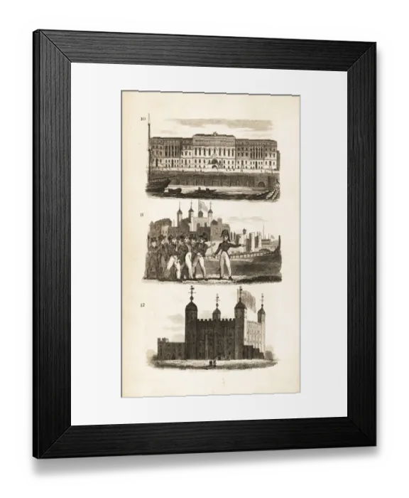 Framed Print : The Custom House, the Press Gang and the Tower of London Framed Print : The Custom House, the Press Gang and the Tower of London