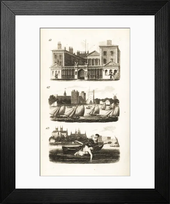 Framed Print : The Admiralty Office, the Sailing Match and the Drowned Boy Framed Print : The Admiralty Office, the Sailing Match and the Drowned Boy