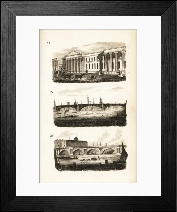 Framed Print : The General Post-Office, Southwark Bridge and Waterloo Framed Print : The General Post-Office, Southwark Bridge and Waterloo