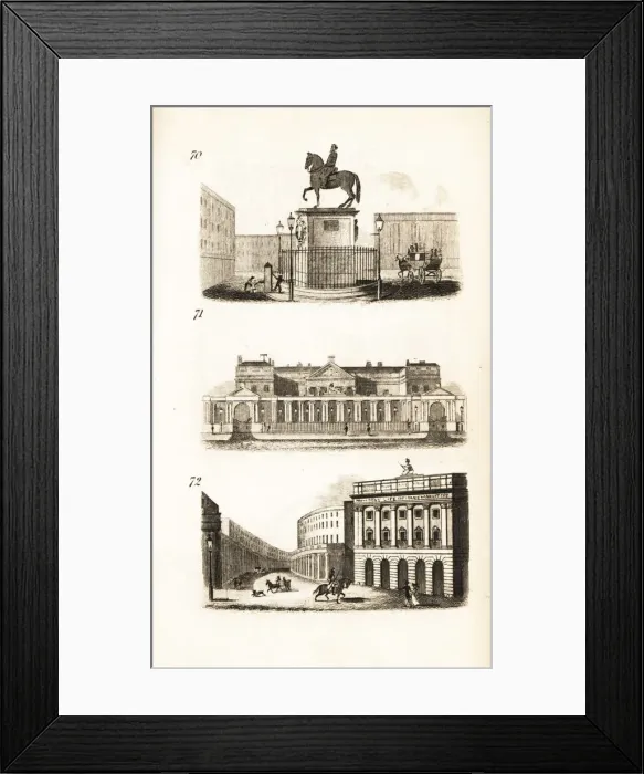 Framed Print : Charing Cross, Carlton House and the Quadrant, Regent Street Framed Print : Charing Cross, Carlton House and the Quadrant, Regent Street